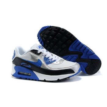 Nike Air Max 90 Womens Shoes Wholesale Slivery White Black Blue Wholesale